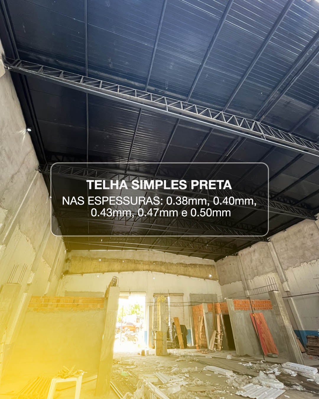 TELHA SIMPLES PRETA